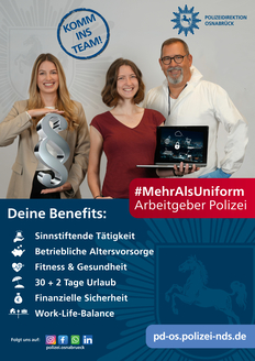 Plakat #MehrAlsUniform - Arbeitgeber Polizei