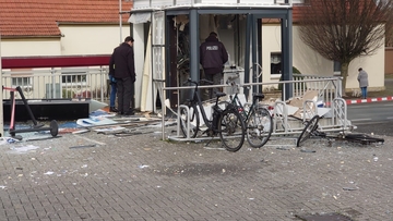 gesprengter Geldautomat