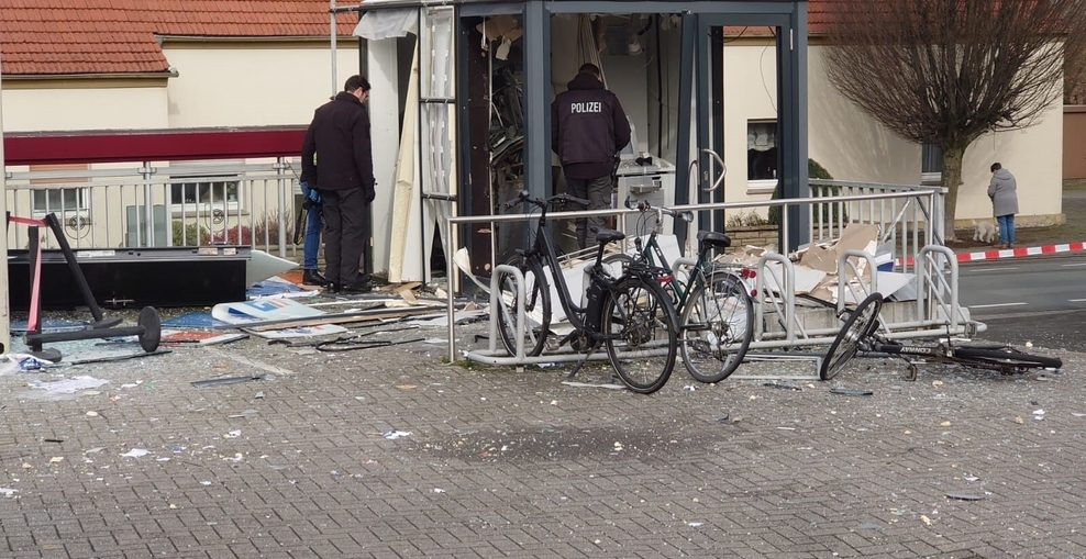 gesprengter Geldautomat
